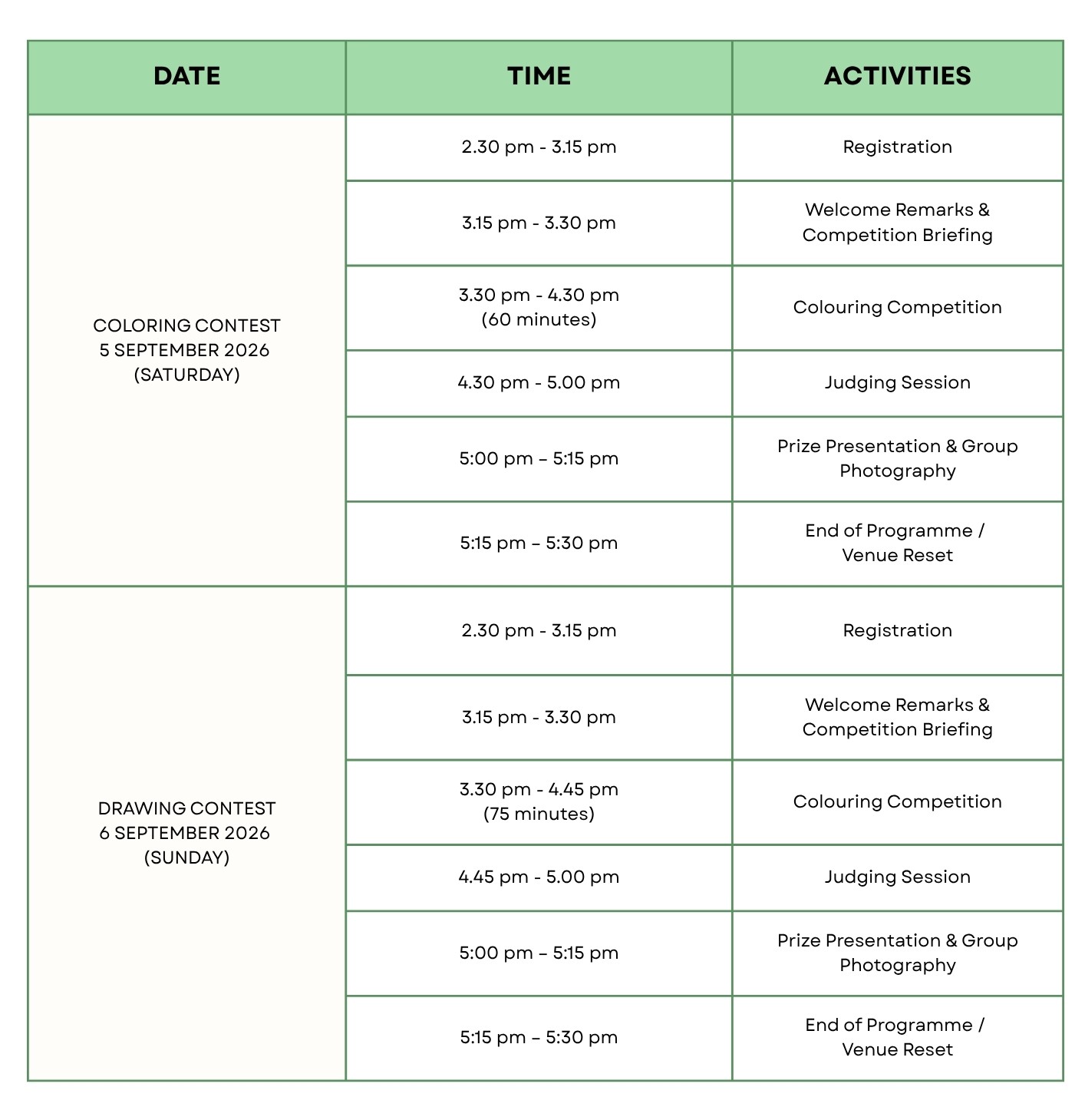 Beige and Green Minimalist Daily Academic Productivity Time Schedule Planner - 3